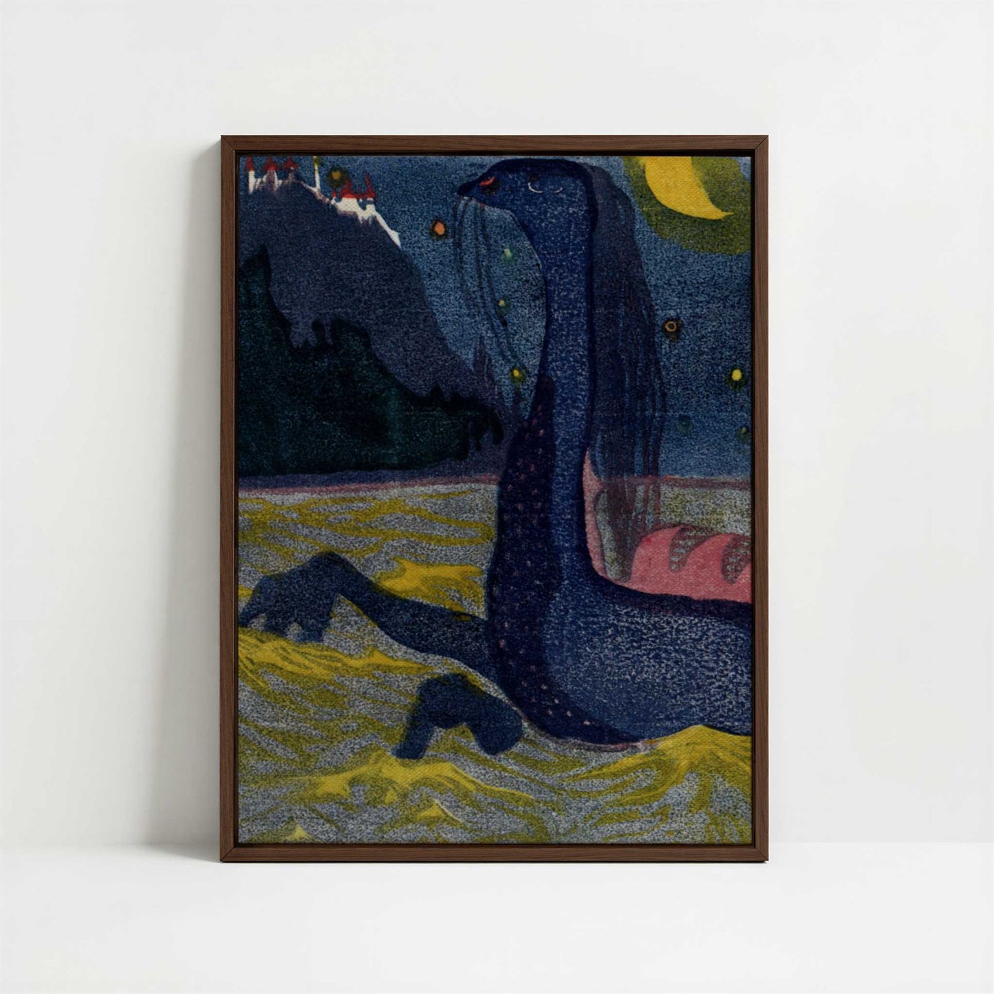 Framed Canvas - Framed canvas in dark wood color frame