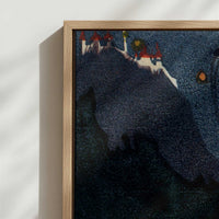 Framed Canvas - Close-up detail and texture of the framed canvas