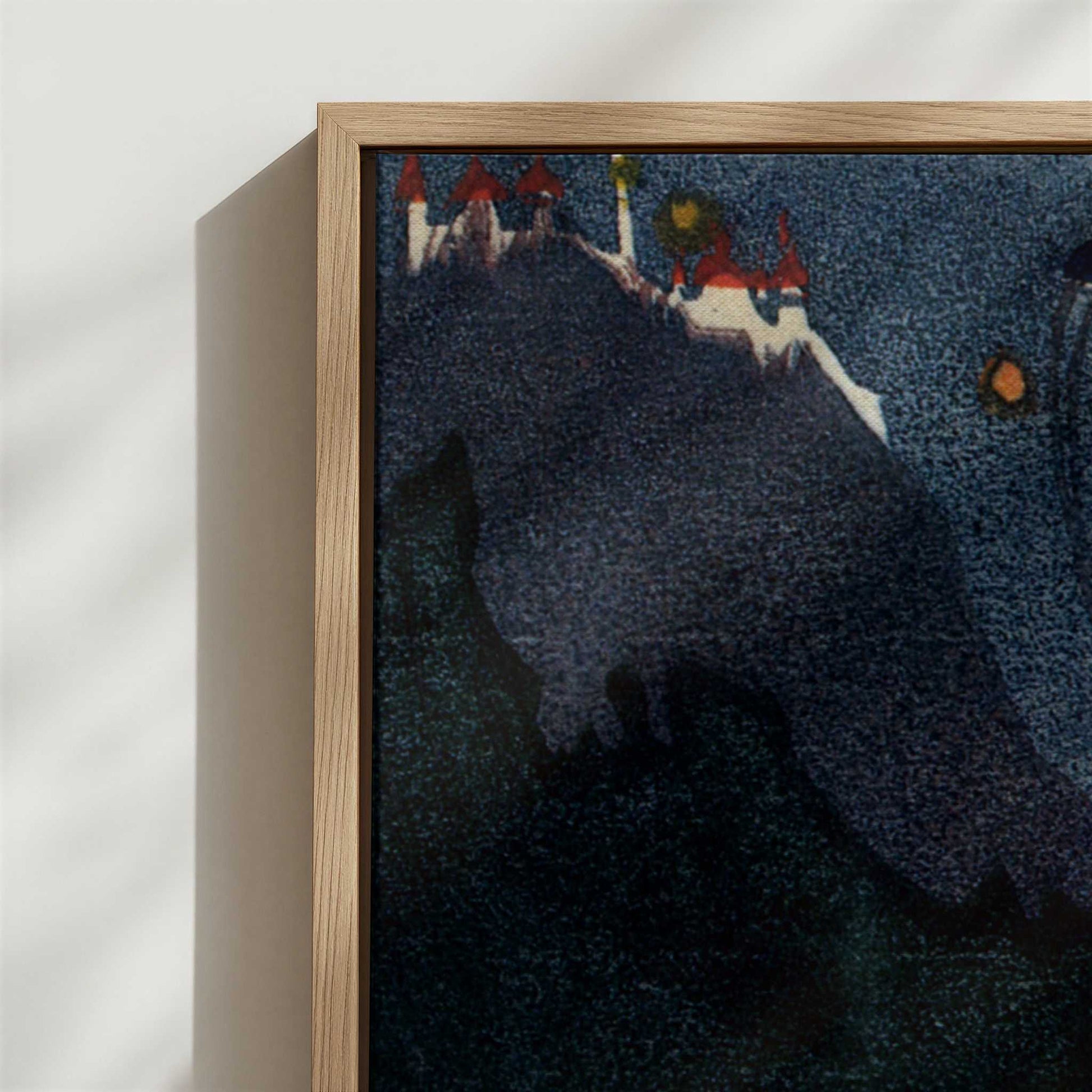 Framed Canvas - Close-up detail and texture of the framed canvas