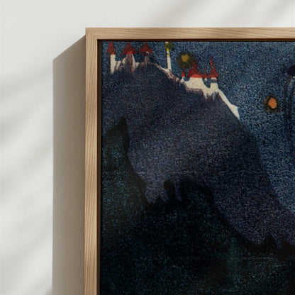 Framed Canvas - Close-up detail and texture of the framed canvas