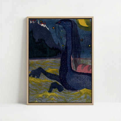 Framed Canvas - Framed canvas in oak color frame