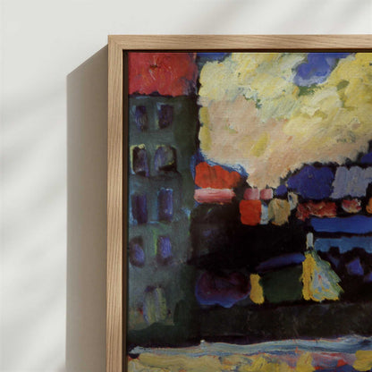 Framed Canvas - Close-up detail and texture of the framed canvas