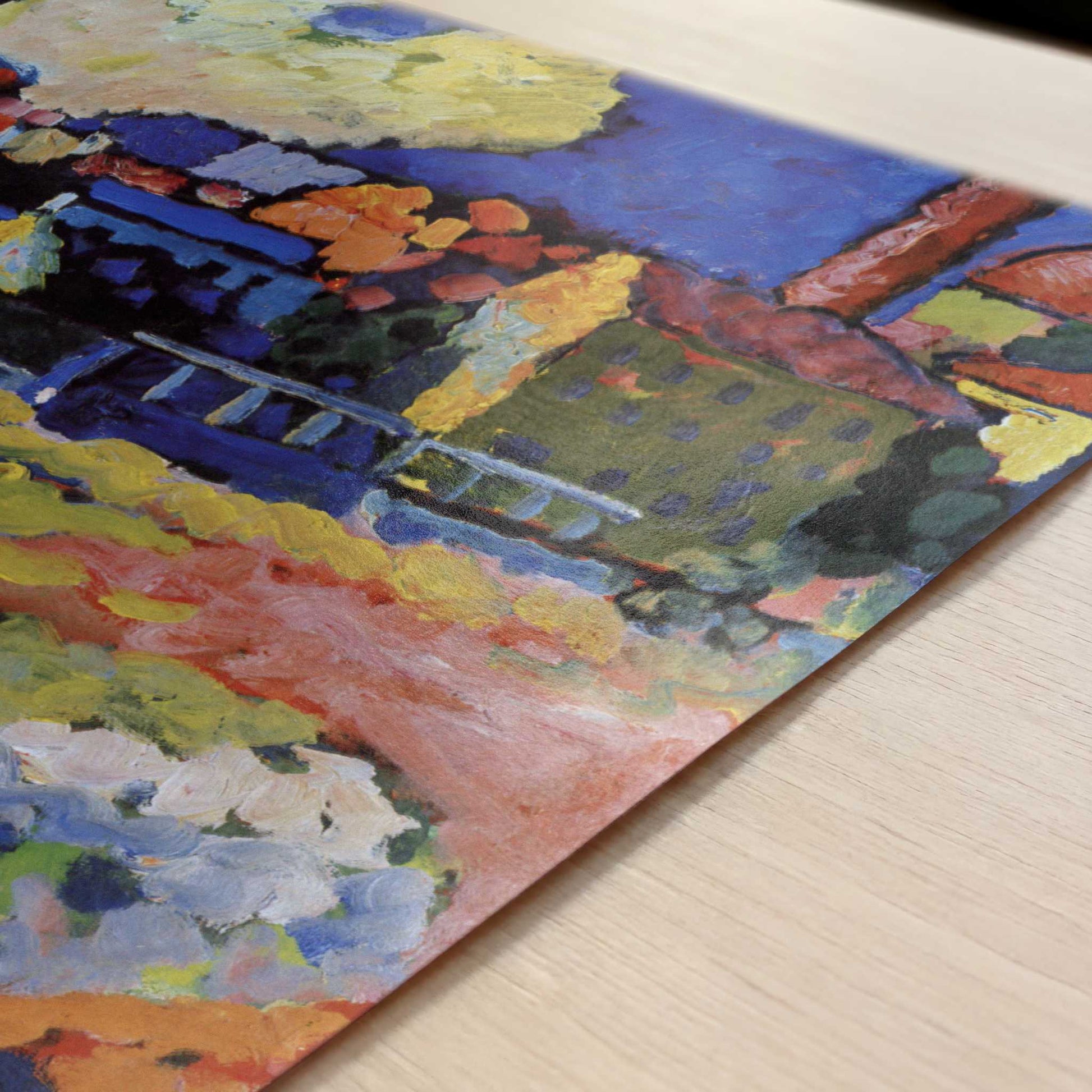 Munich-Schwabing with Church of St Ursula (1908) by Kandinsky – Art Print - Close-up detail of the art print