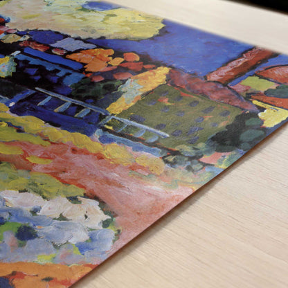 Munich-Schwabing with Church of St Ursula (1908) by Kandinsky – Art Print - Close-up detail of the art print