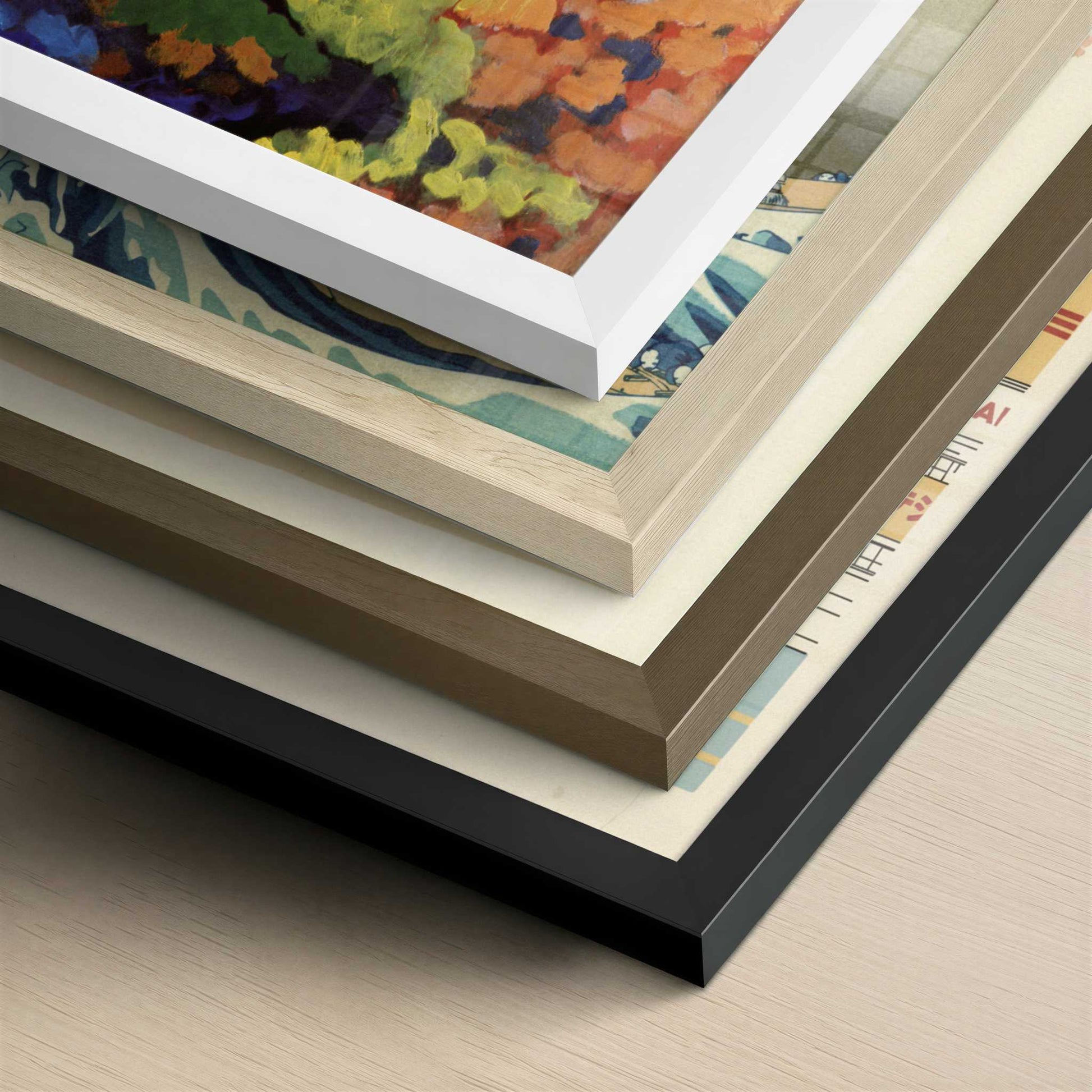 Munich-Schwabing with Church of St Ursula (1908) by Kandinsky – Art Print - Close-up detail of the different frames