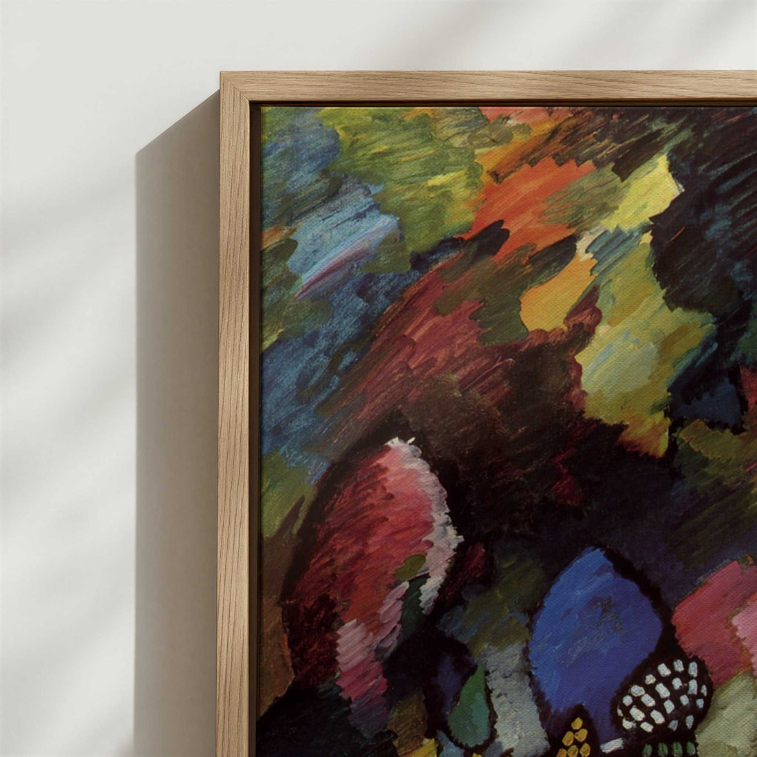 Framed Canvas - Close-up detail and texture of the framed canvas