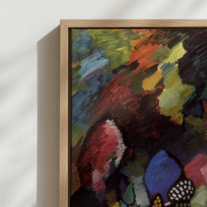 Framed Canvas - Close-up detail and texture of the framed canvas