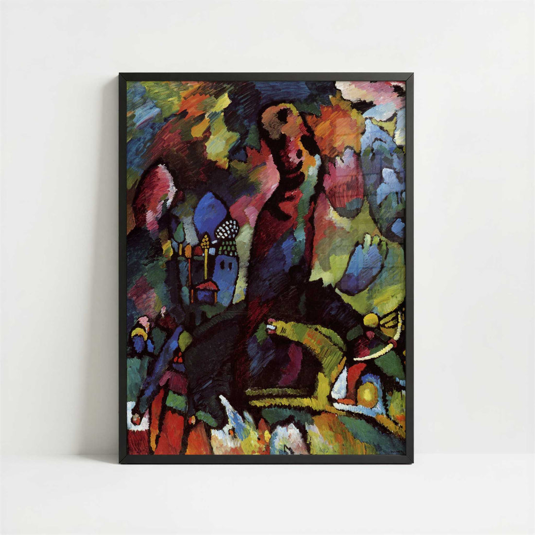 Picture with Archer (1909) by Wassily Kandinsky – Art Print - Art print in black frame