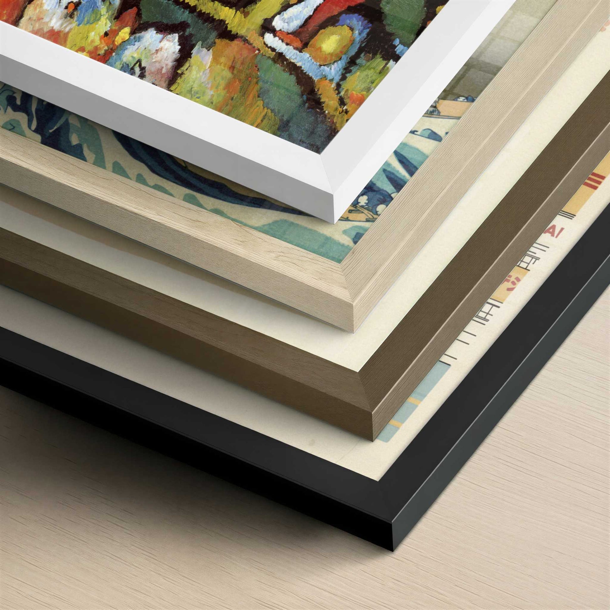 Picture with Archer (1909) by Wassily Kandinsky – Art Print - Close-up detail of the different frames