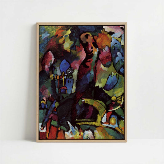 Framed Canvas - Framed canvas in oak color frame