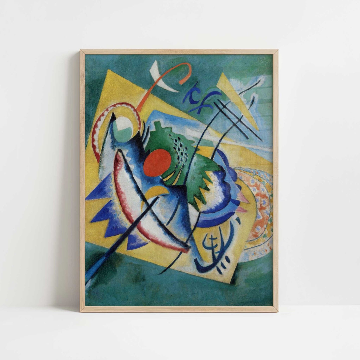 Red Oval (1920) by Wassily Kandinsky – Art Print - Art print in oak frame