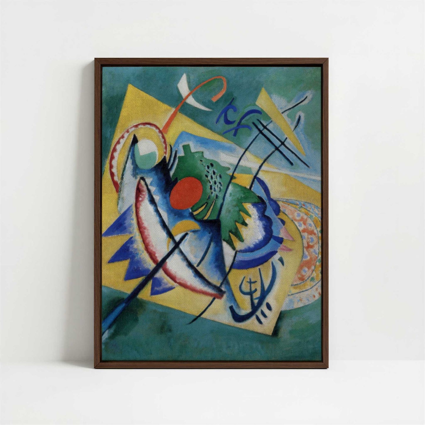 Framed Canvas - Framed canvas in dark wood color frame