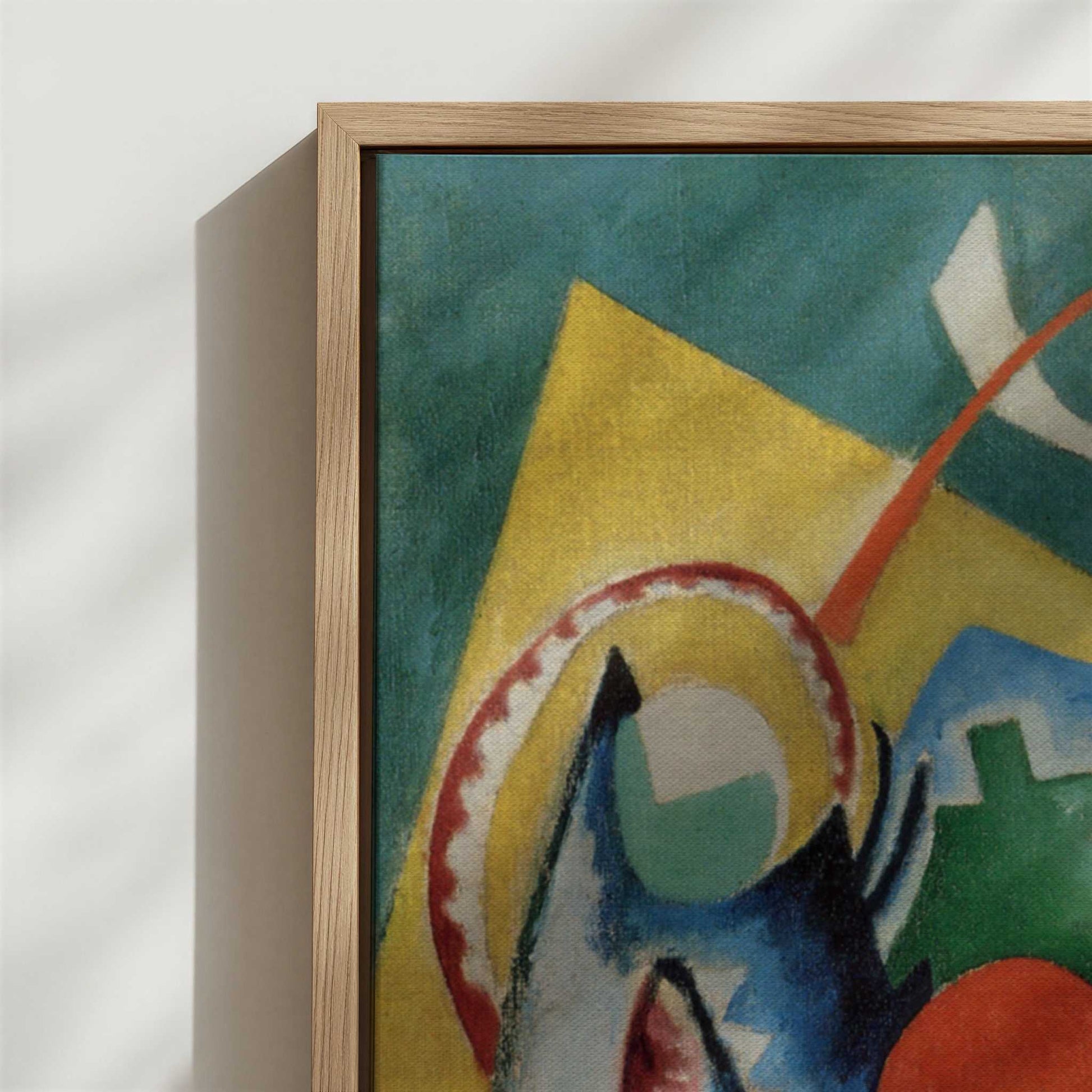 Framed Canvas - Close-up detail and texture of the framed canvas