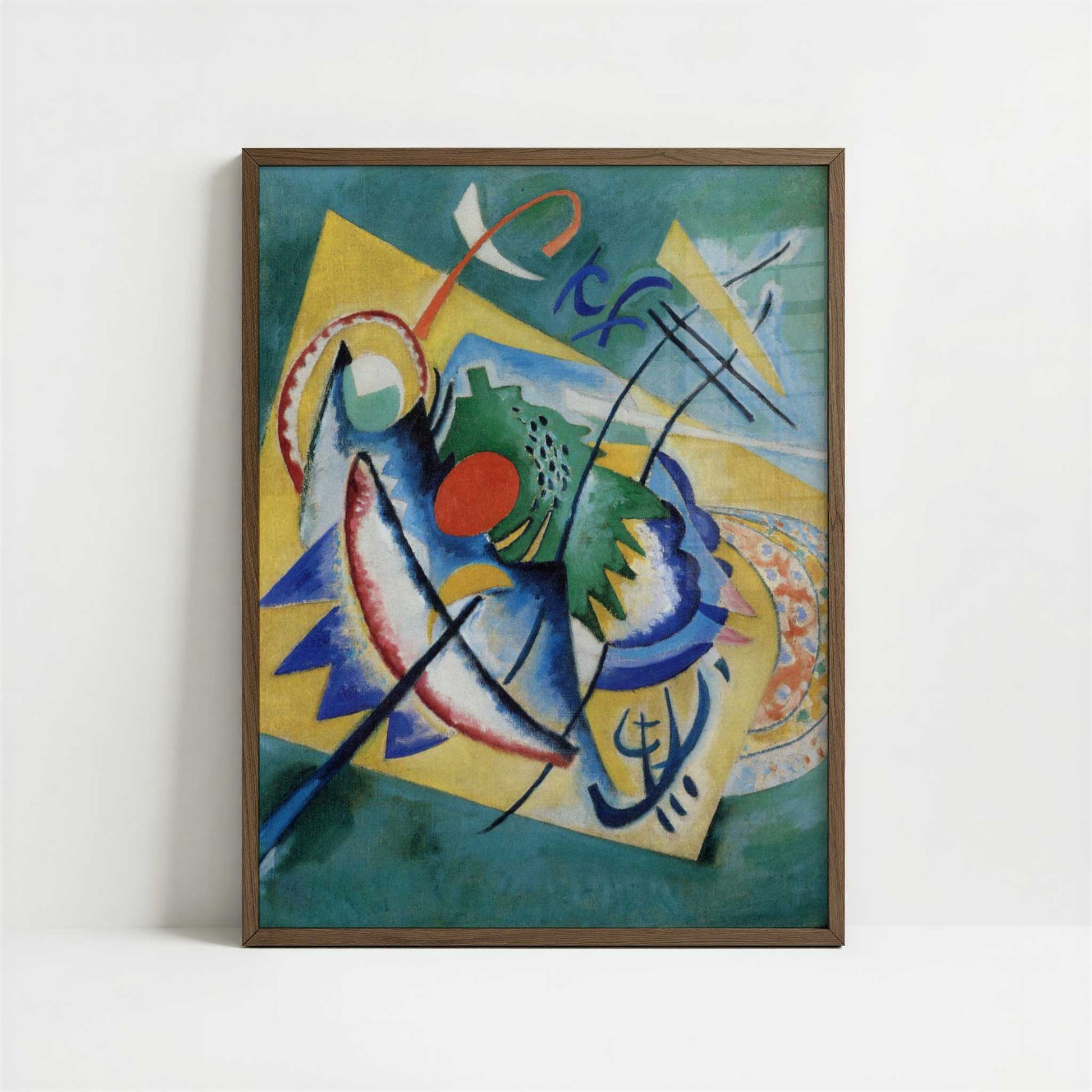 Red Oval (1920) by Wassily Kandinsky – Art Print - Art print in dark wood frame
