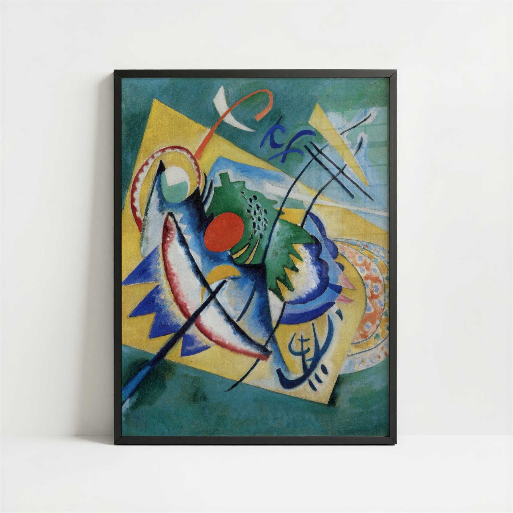 Red Oval (1920) by Wassily Kandinsky – Art Print - Art print in black frame