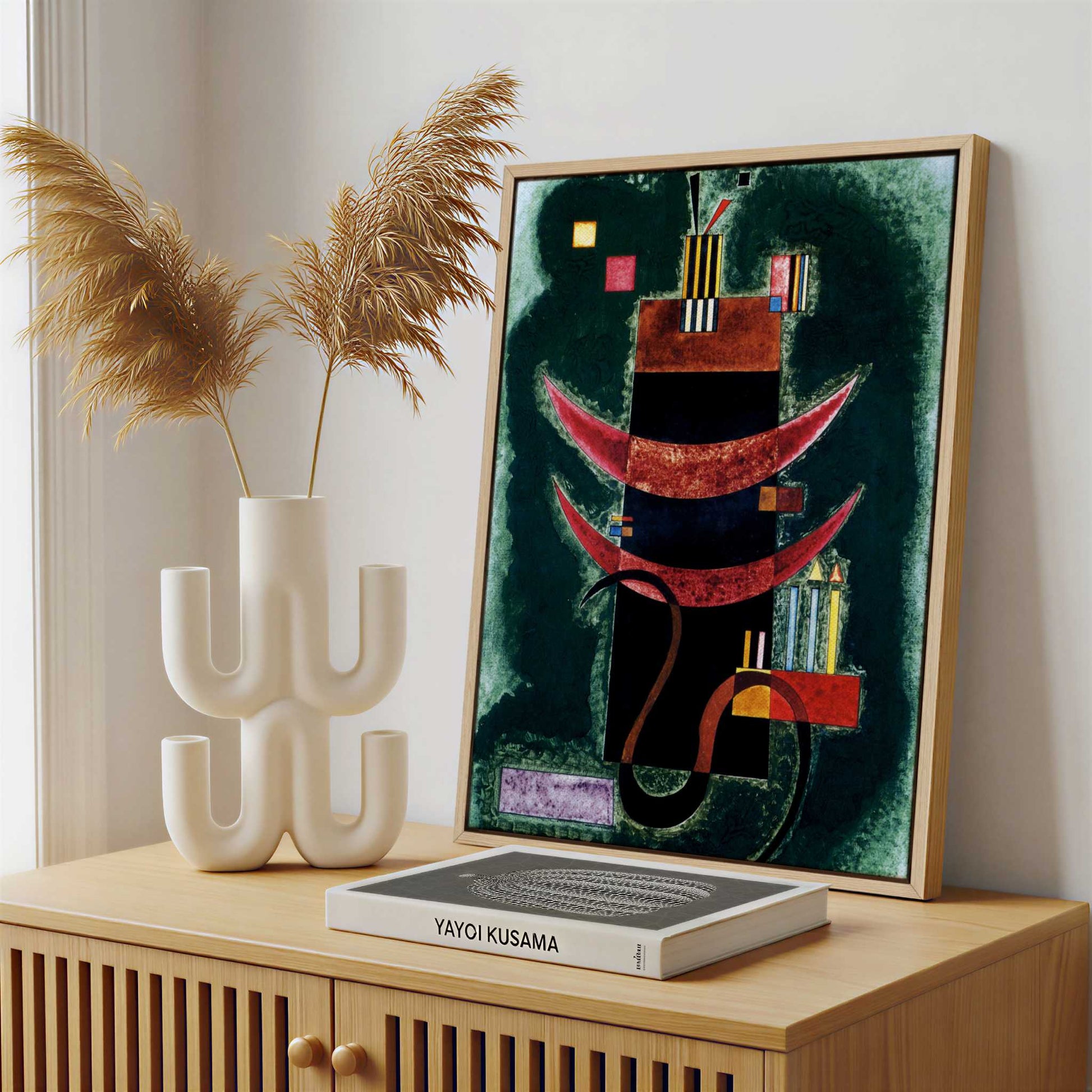 Framed Canvas - Framed canvas in a stylish interior setting