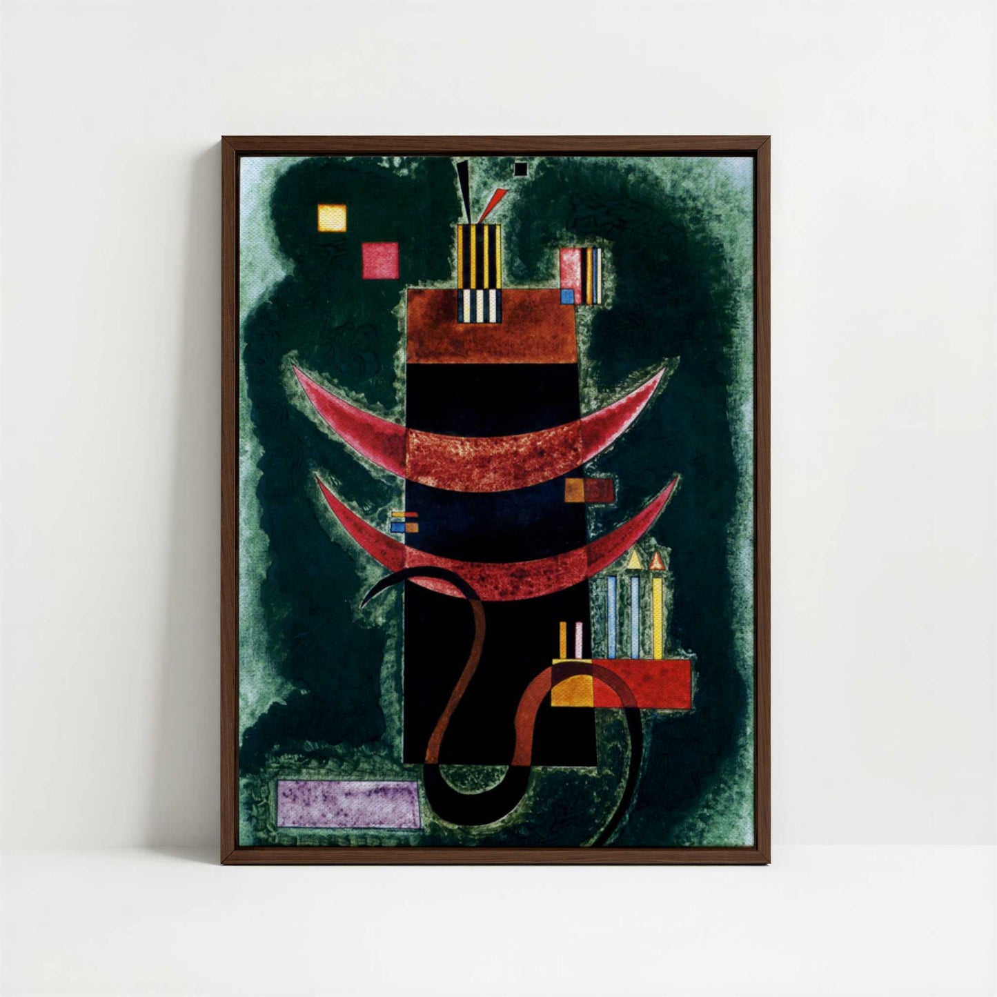 Framed Canvas - Framed canvas in dark wood color frame