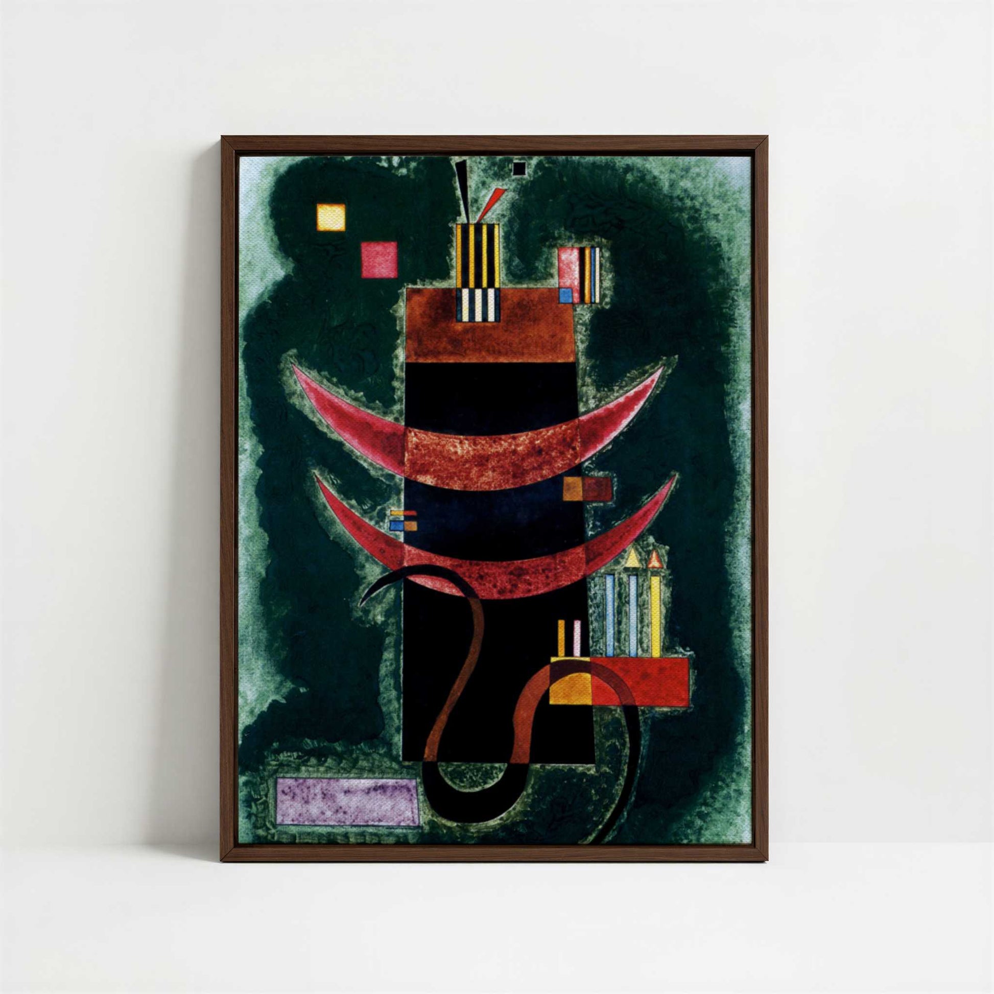 Framed Canvas - Framed canvas in dark wood color frame