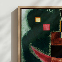 Framed Canvas - Close-up detail and texture of the framed canvas