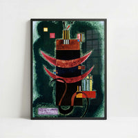 Red Segments (1927) by Wassily Kandinsky – Art Print - Art print in black frame
