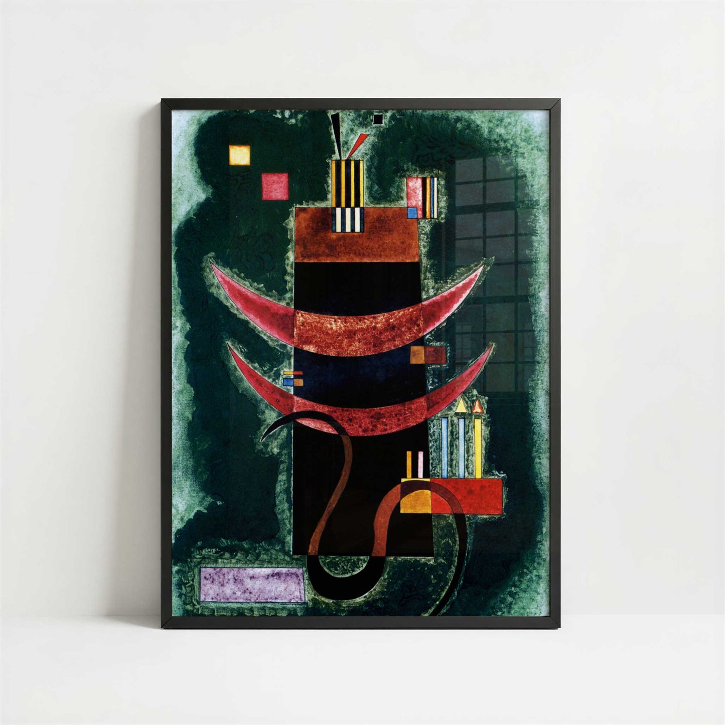 Red Segments (1927) by Wassily Kandinsky – Art Print - Art print in black frame