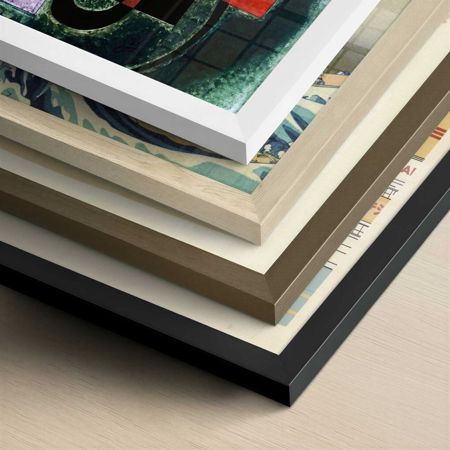 Red Segments (1927) by Wassily Kandinsky – Art Print - Close-up detail of the different frames