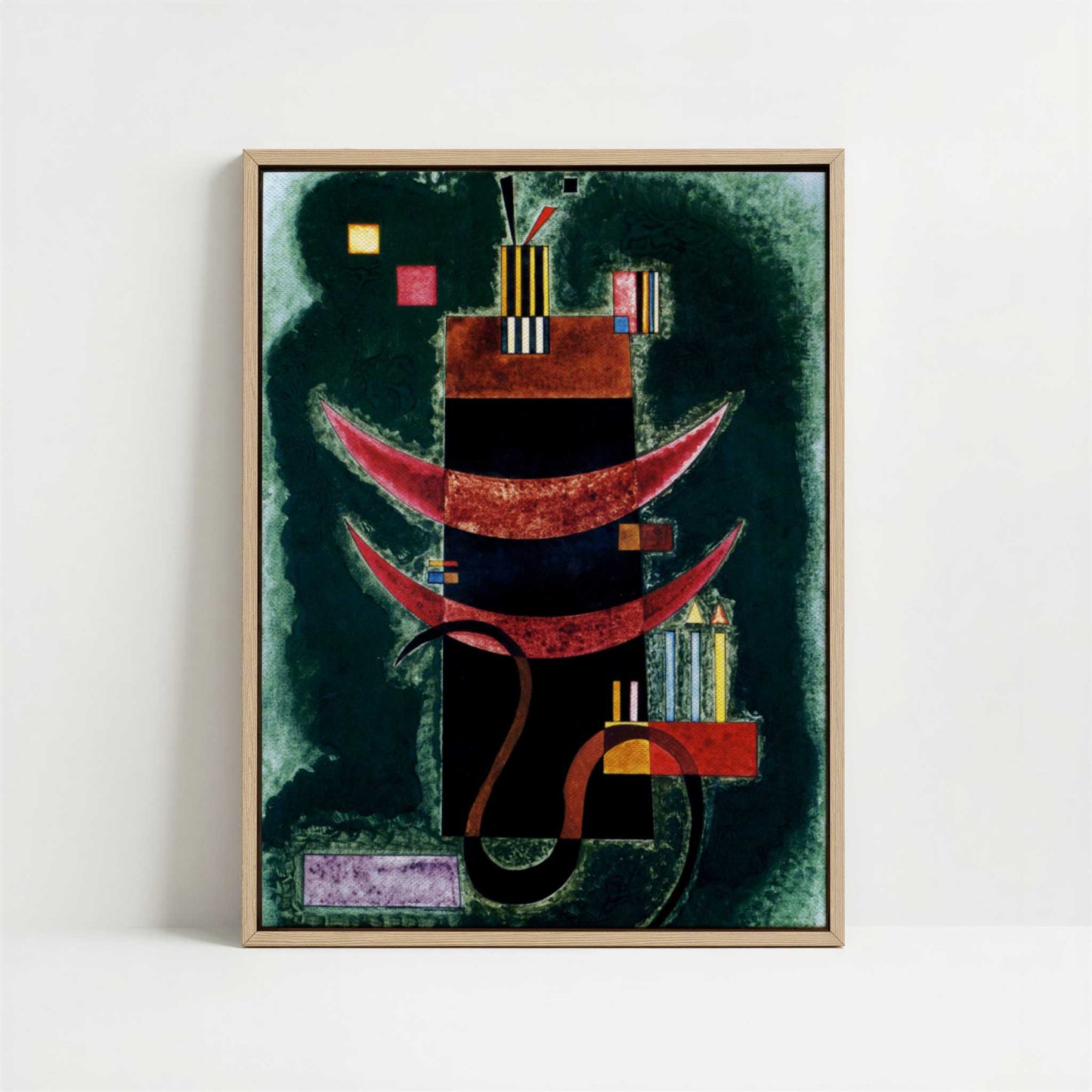 Framed Canvas - Framed canvas in oak color frame