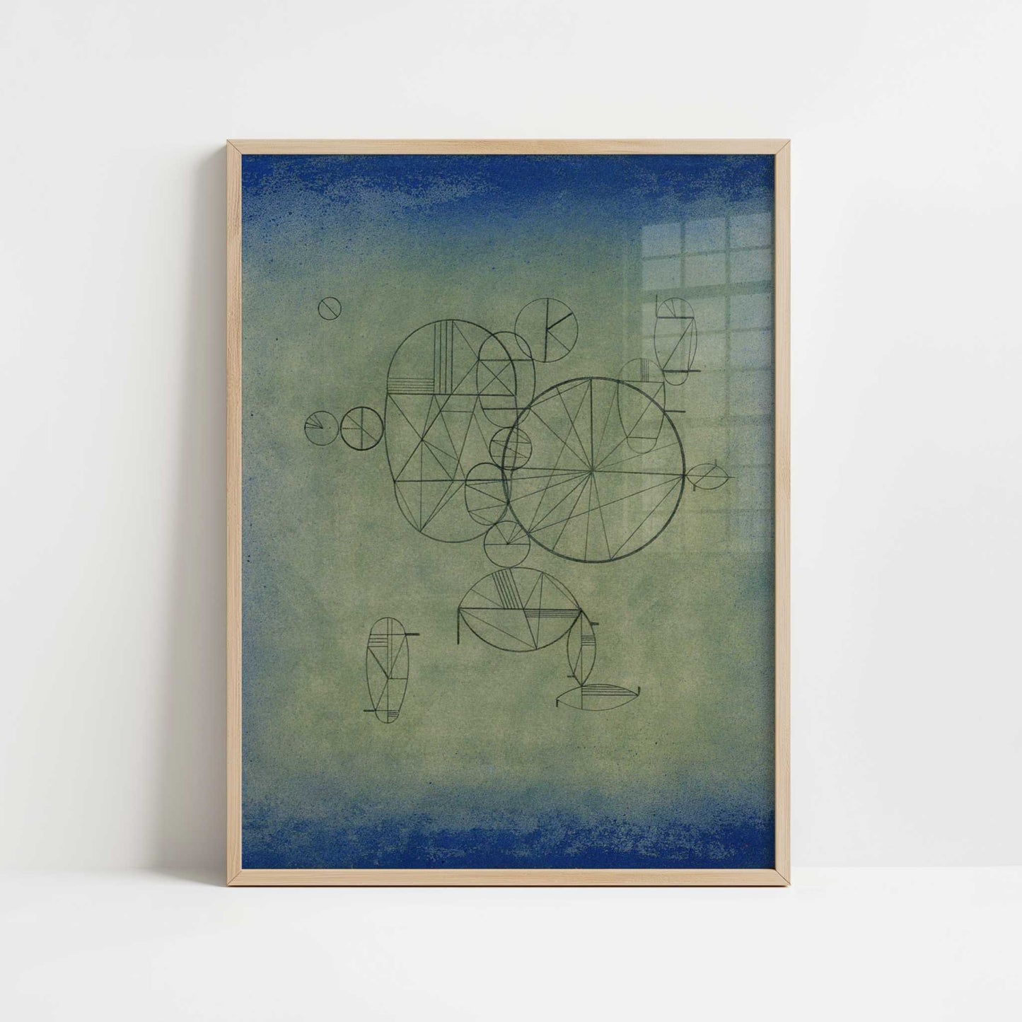 Round Poetry (1933) by Wassily Kandinsky – Art Print - Art print in oak frame