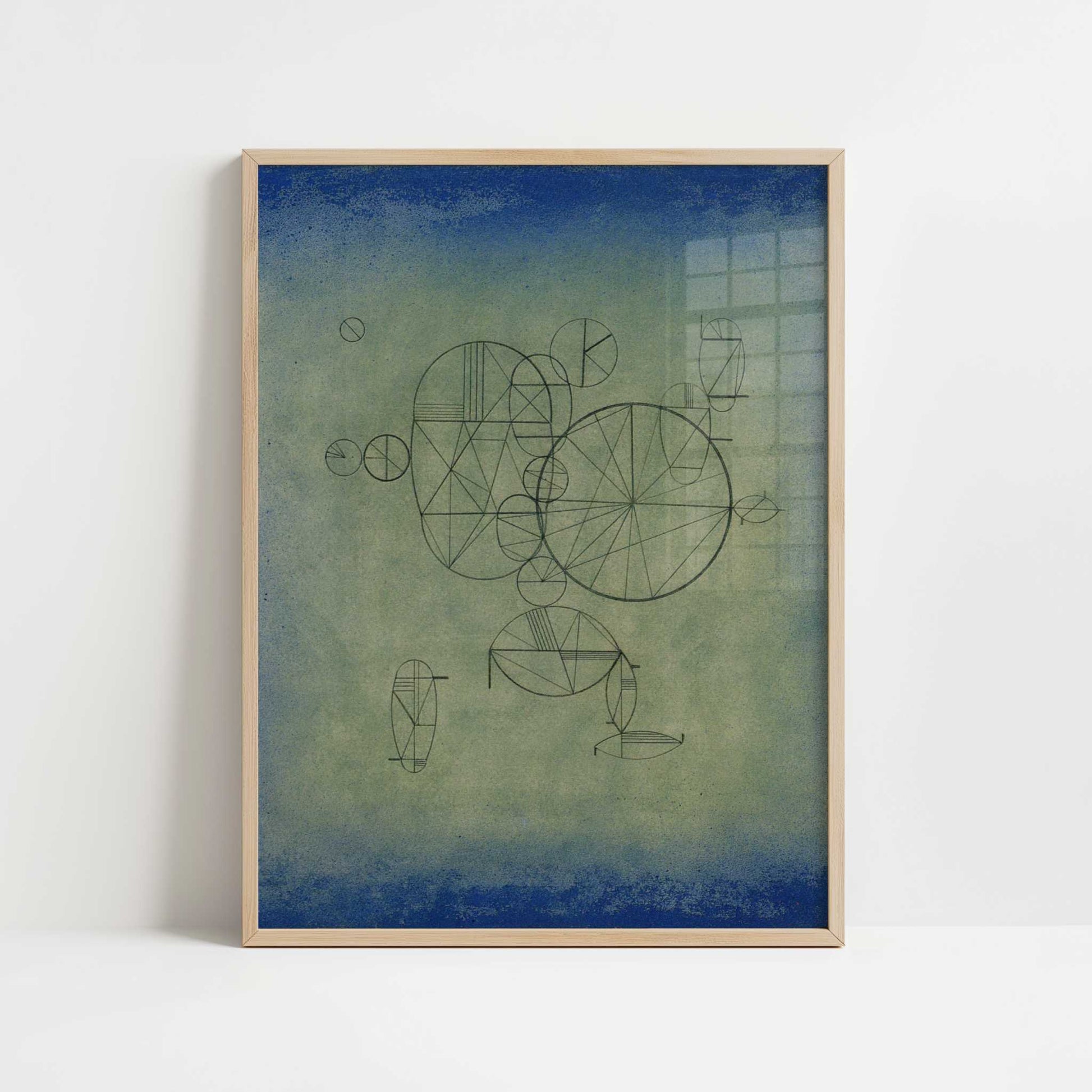 Round Poetry (1933) by Wassily Kandinsky – Art Print - Art print in oak frame