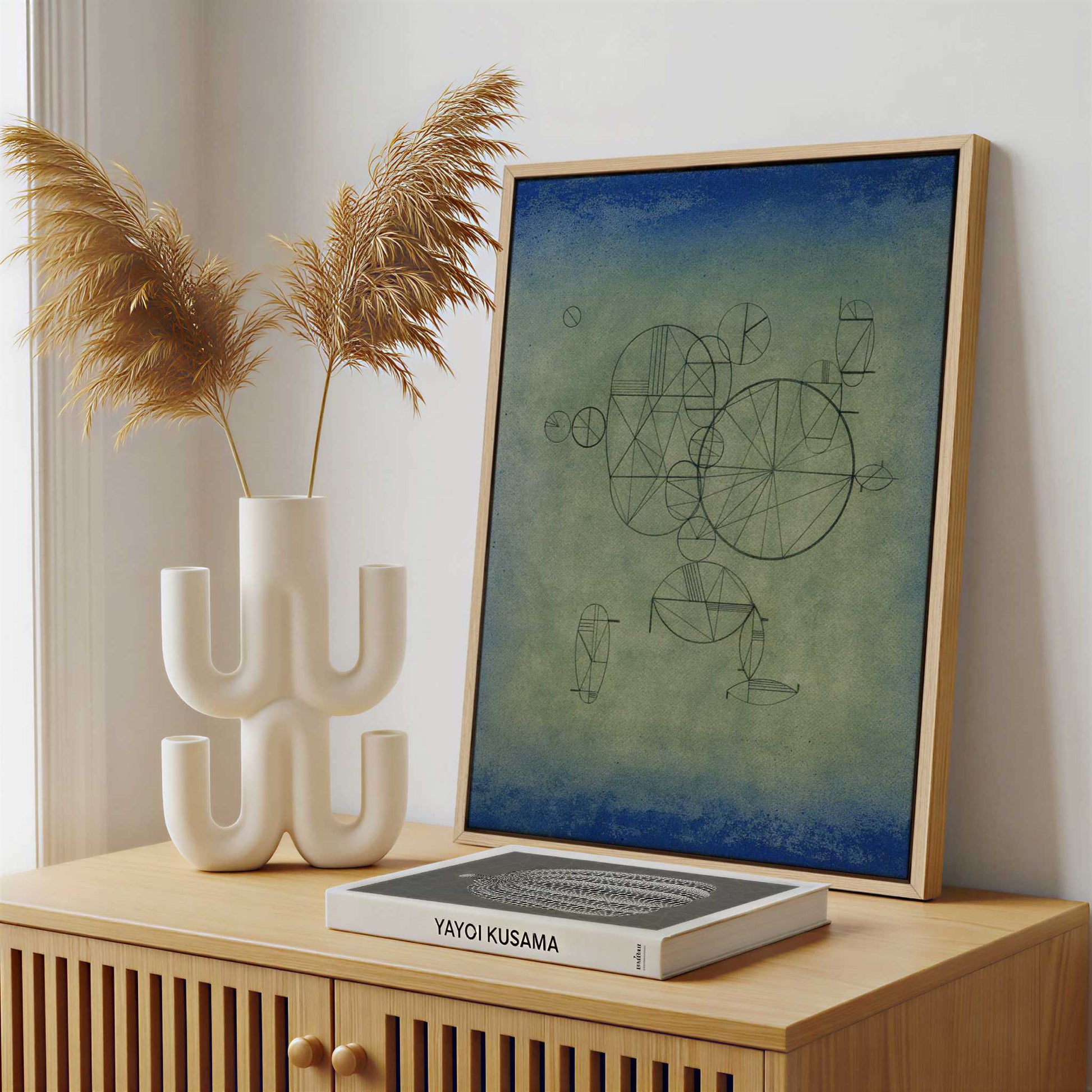 Framed Canvas - Framed canvas in a stylish interior setting