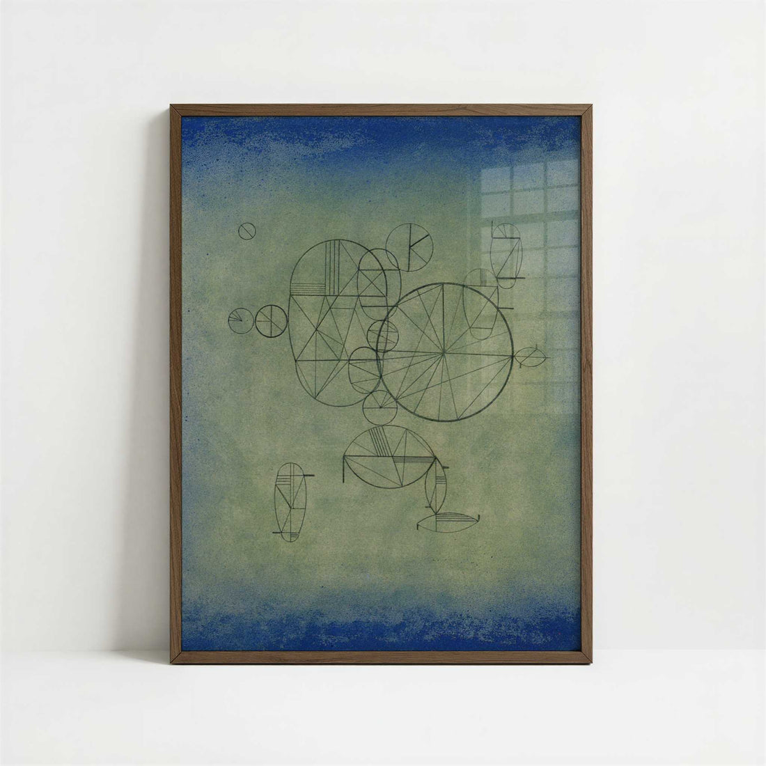 Round Poetry (1933) by Wassily Kandinsky – Art Print - Art print in dark wood frame