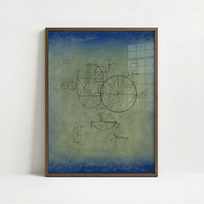 Round Poetry (1933) by Wassily Kandinsky – Art Print - Art print in dark wood frame