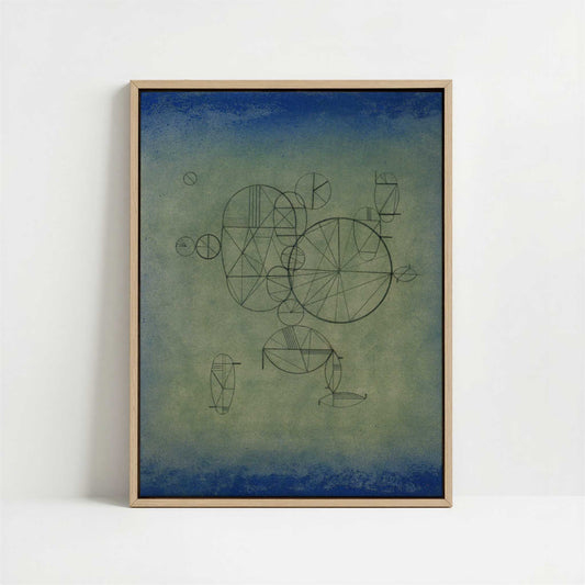 Framed Canvas - Framed canvas in oak color frame