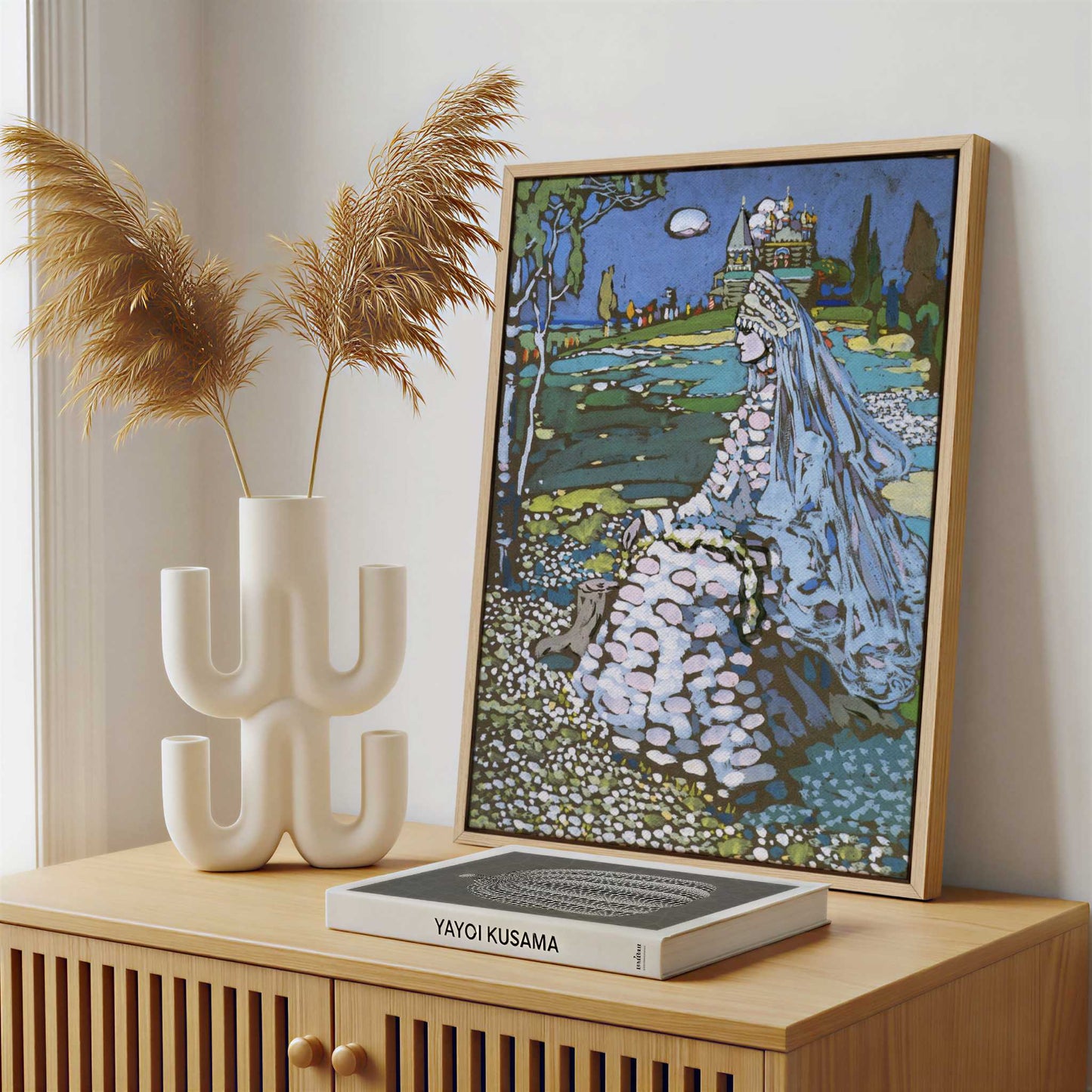 Framed Canvas - Framed canvas in a stylish interior setting