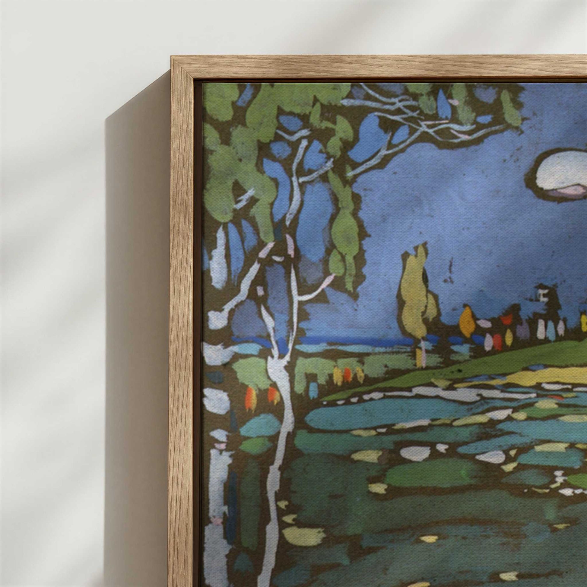 Framed Canvas - Close-up detail and texture of the framed canvas