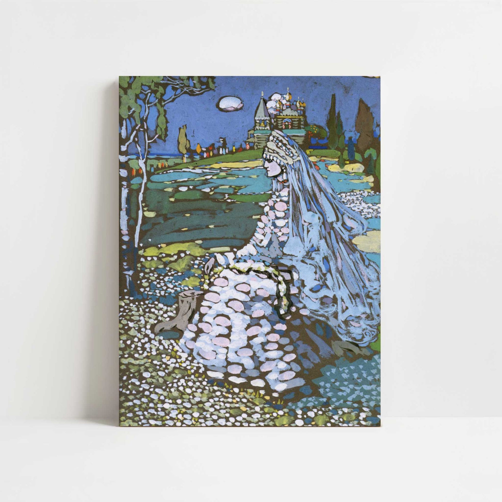 Russian Beauty in a Landscape (1903-4) by Wassily Kandinsky – Art Print - Unframed art print
