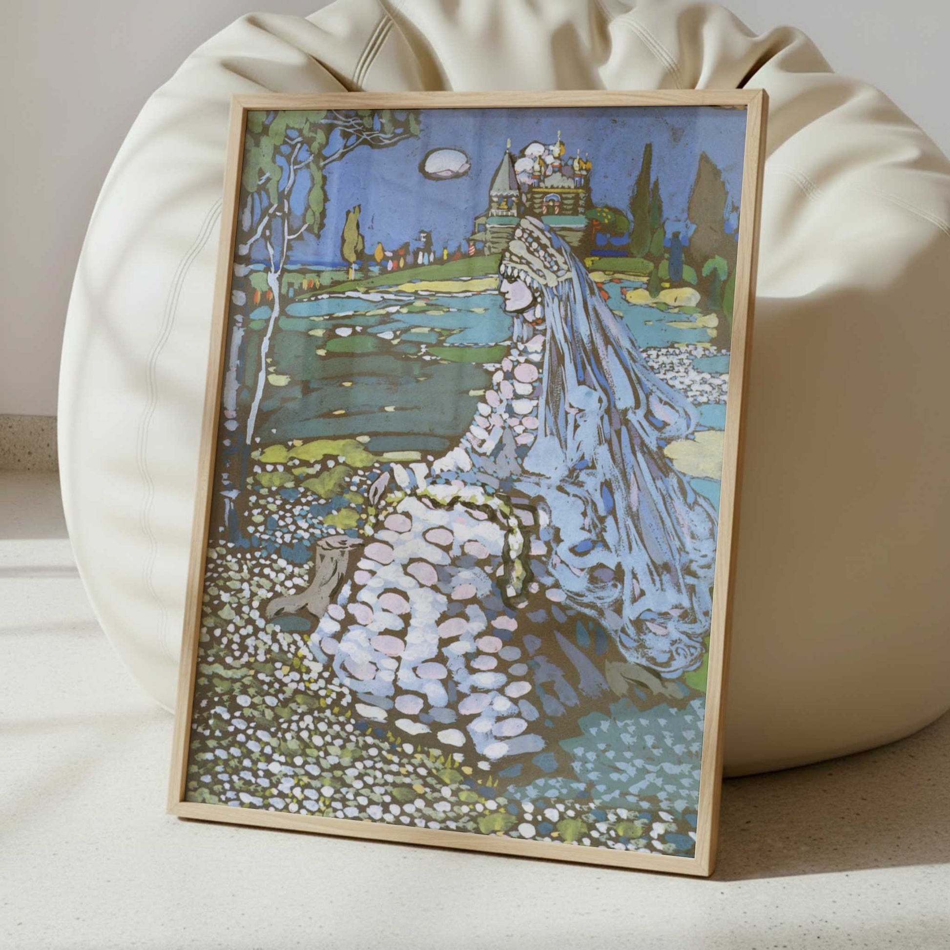 Russian Beauty in a Landscape (1903-4) by Wassily Kandinsky – Art Print - Interior inspiration