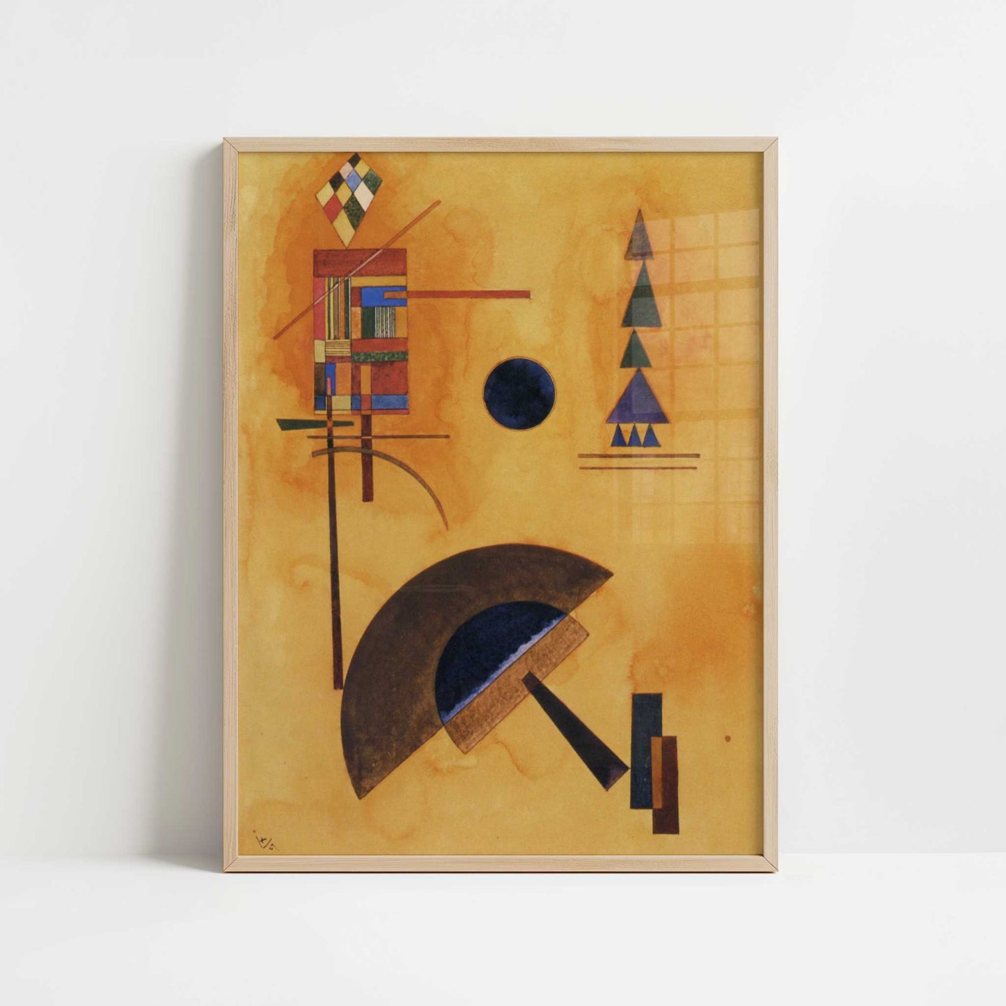 Semicircle (1927) by Wassily Kandinsky – Art Print - Art print in oak frame