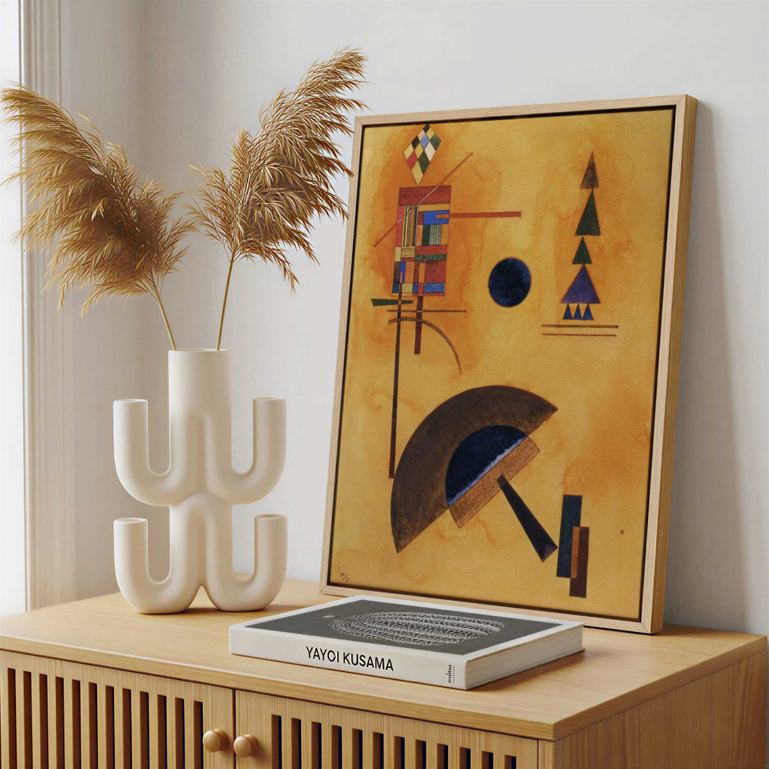 Framed Canvas - Framed canvas in a stylish interior setting