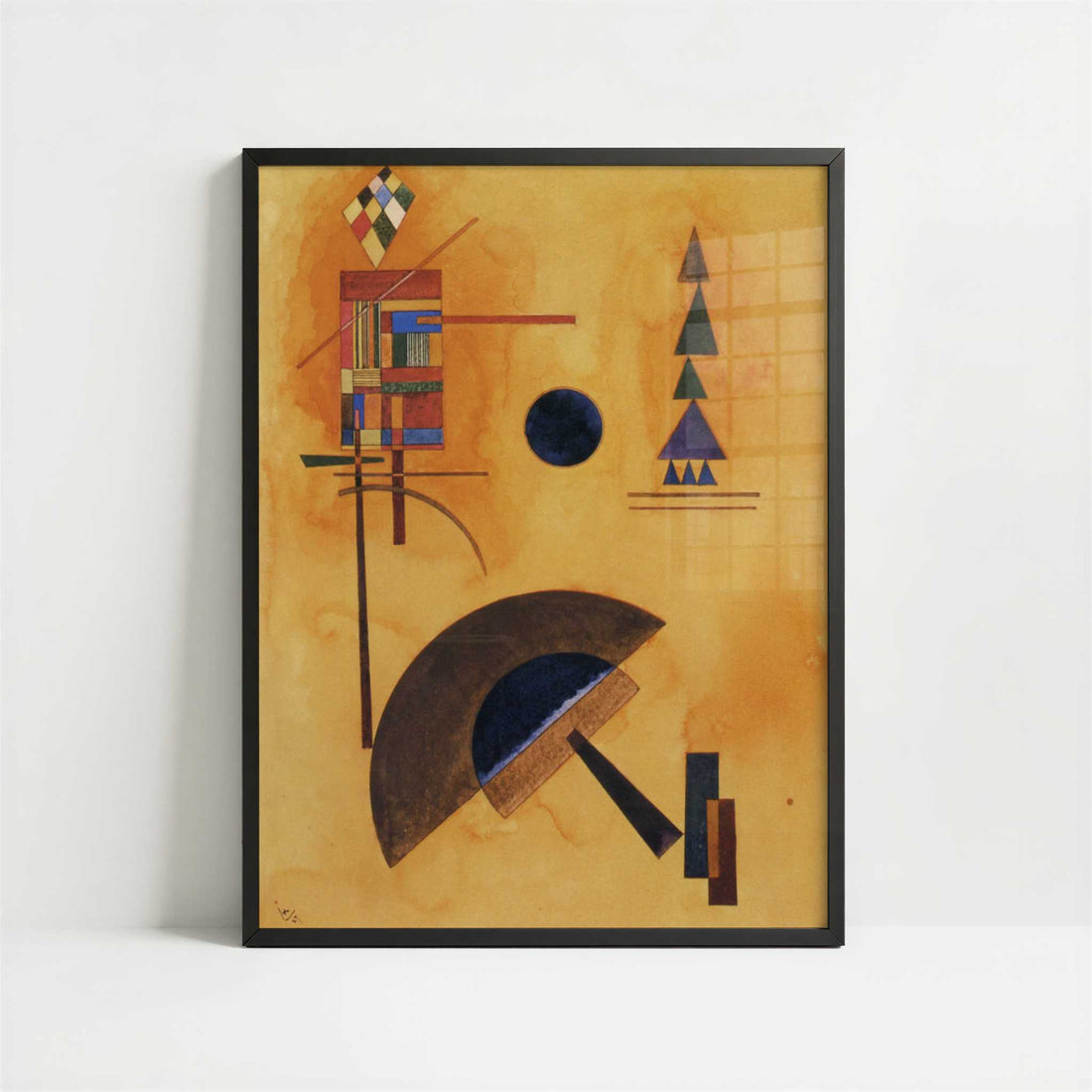 Semicircle (1927) by Wassily Kandinsky – Art Print - Art print in black frame