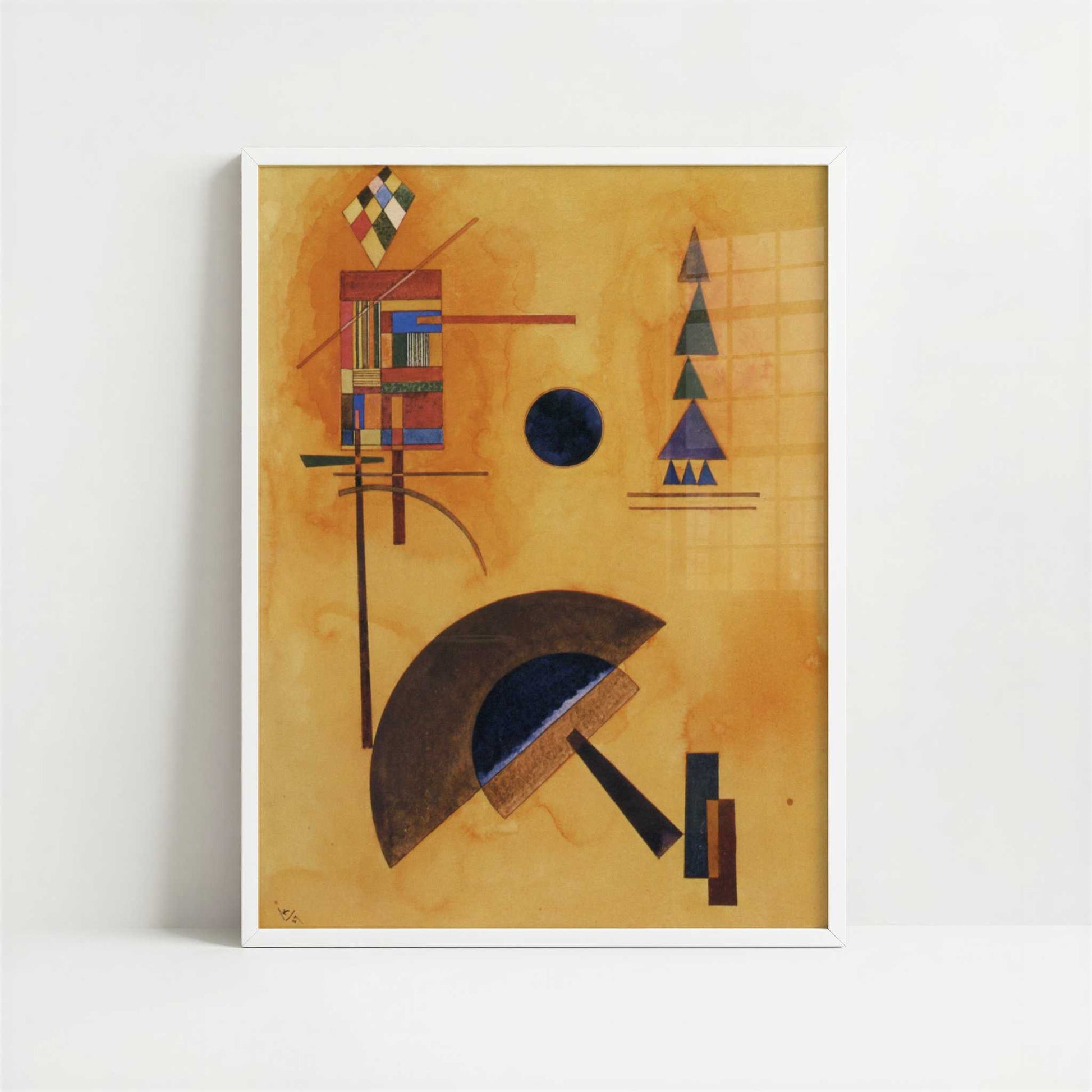 Semicircle (1927) by Wassily Kandinsky – Art Print - Art print in white frame