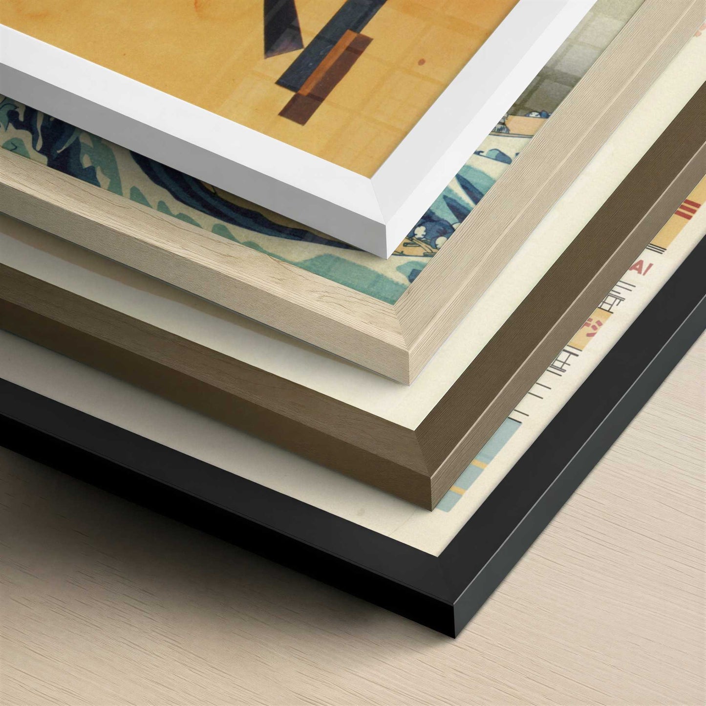 Semicircle (1927) by Wassily Kandinsky – Art Print - Close-up detail of the different frames