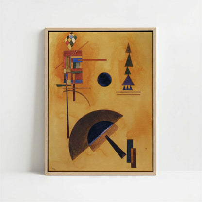 Framed Canvas - Framed canvas in oak color frame