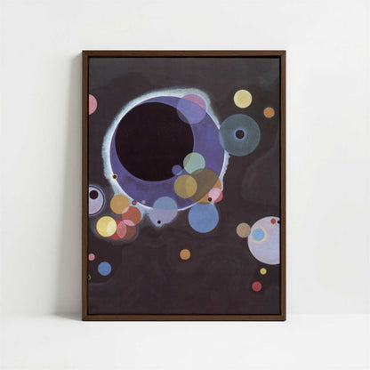 Framed Canvas - Framed canvas in dark wood color frame
