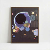 Several Circles (1926) by Kandinsky – Art Print - Art print in dark wood frame