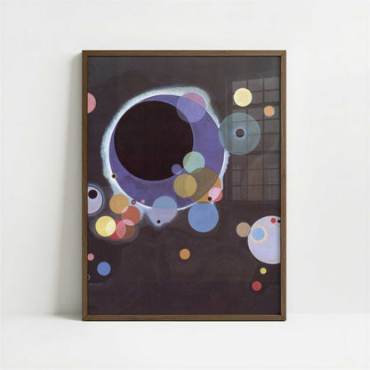 Several Circles (1926) by Kandinsky – Art Print - Art print in dark wood frame