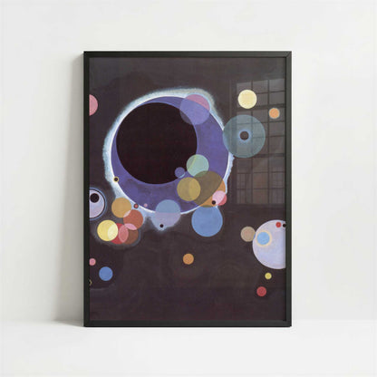 Several Circles (1926) by Kandinsky – Art Print - Art print in black frame