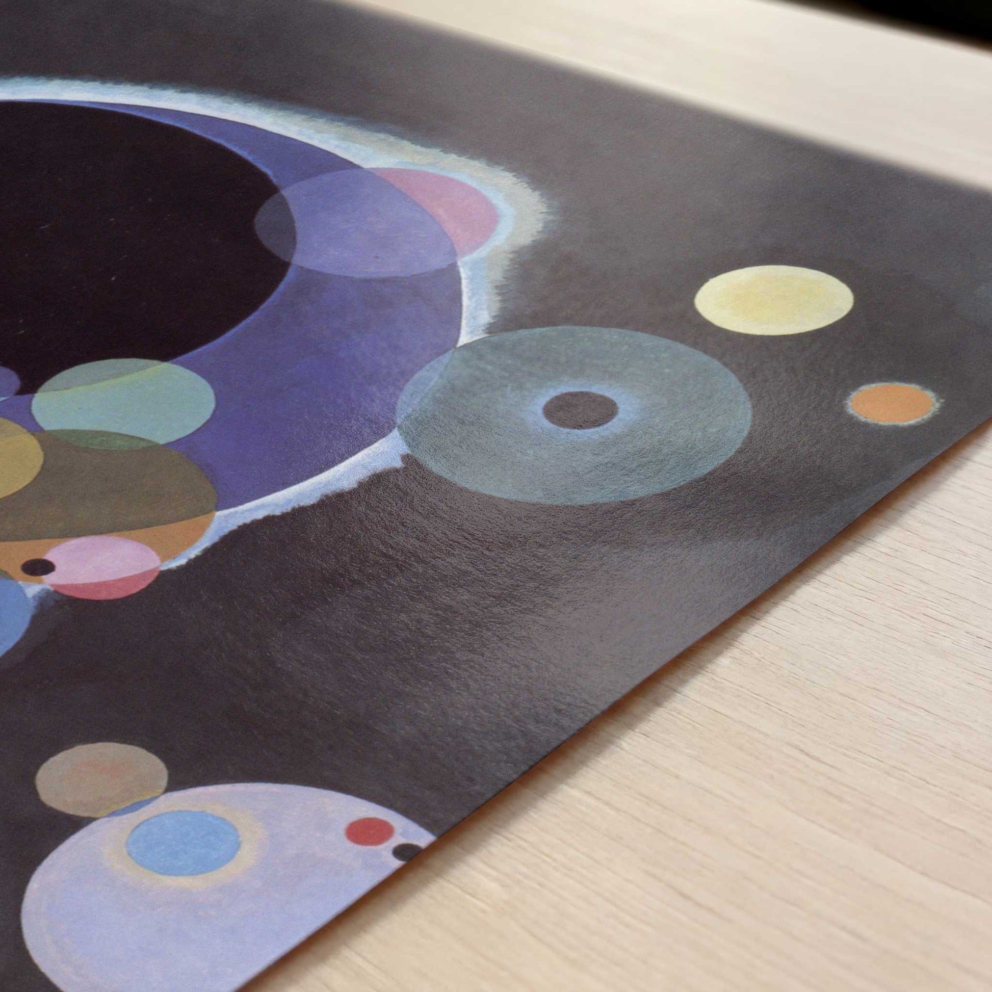 Several Circles (1926) by Kandinsky – Art Print - Close-up detail of the art print