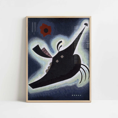 Sharp Black (1931) by Wassily Kandinsky – Art Print - Art print in oak frame