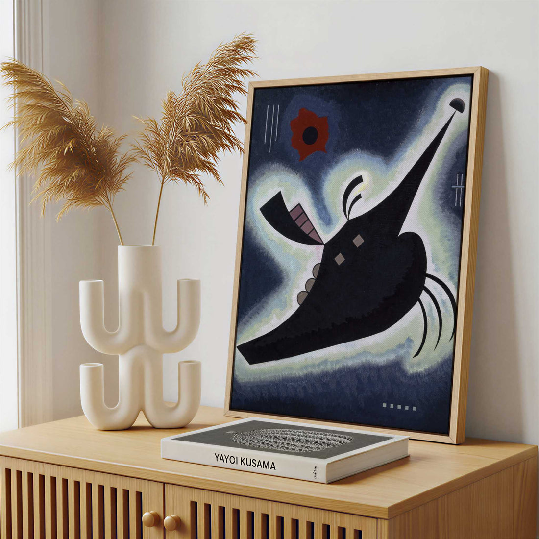 Framed Canvas - Framed canvas in a stylish interior setting